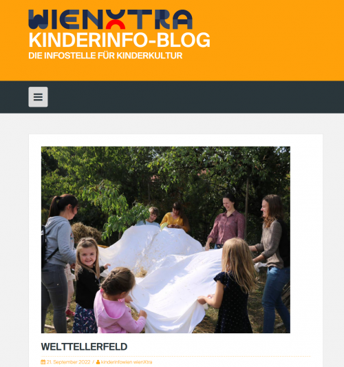 Vorschaubild auf den WienXtra Kinderinfo-Blog-Beitrag „WeltTellerFeld" der Kinder am WeltTellerFeld bei einem Workshop zum Thema Haferflocken zeigt. 