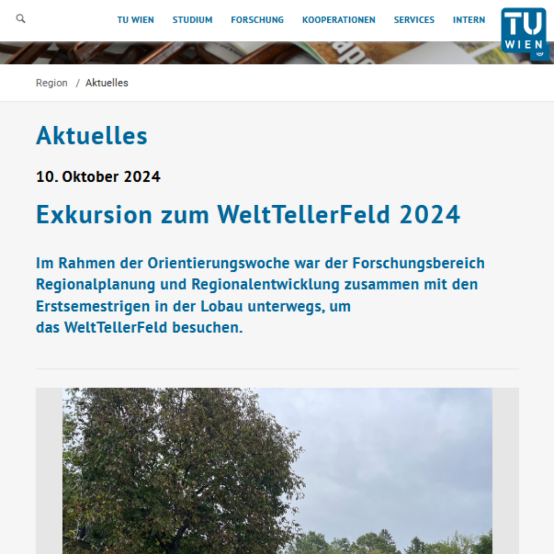 Das Vorschaubild zeigt die ersten Zeilen des Newsbeitrags auf der Webseite der TU Wien.